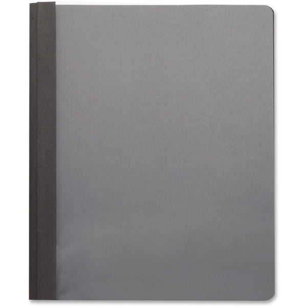 Business Source Report Cover, Clear Front, Letter, 100 Sheet Cap, 25/BX, LTH/BK (BSN78520) Box of 25