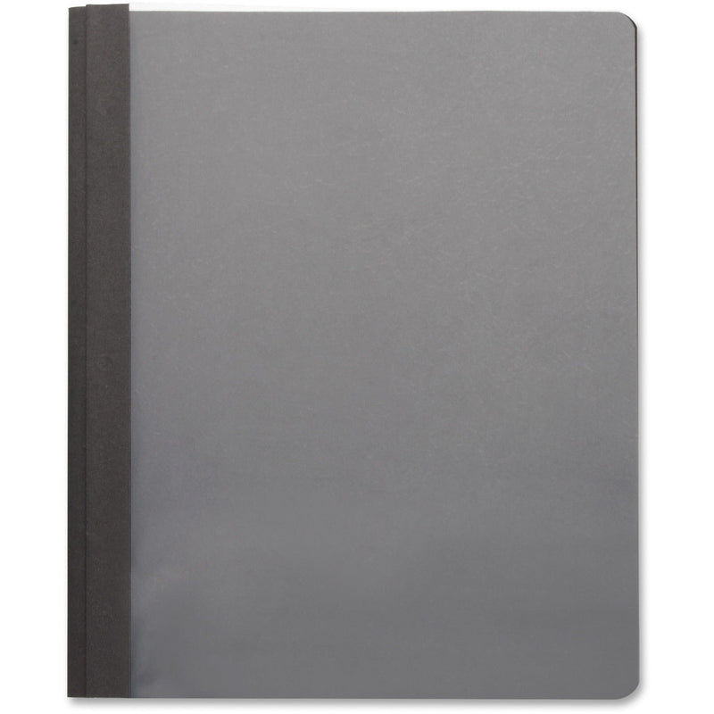 Business Source Report Cover, Clear Front, Letter, 100 Sheet Cap, 25/BX, LTH/BK (BSN78520) Box of 25