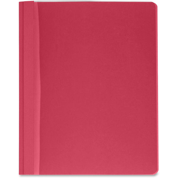 Business Source Report Cover, Clear Front, Letter, 100 Sheet Cap, 25/BX, LTH/RD (BSN78523) Box of 25