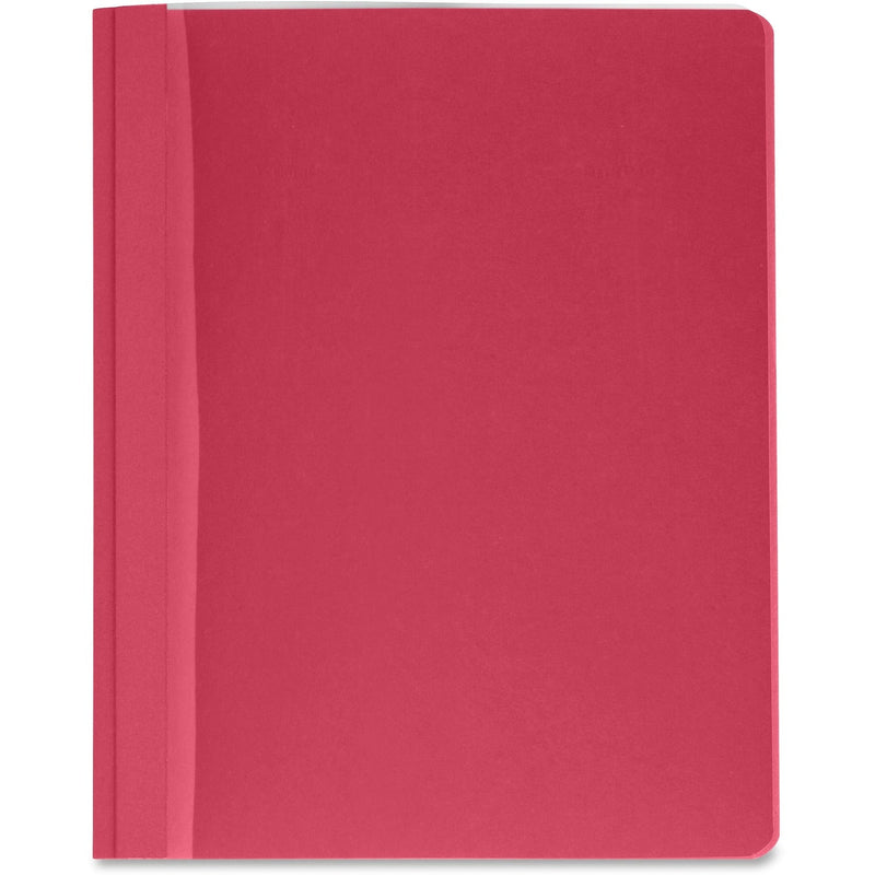 Business Source Report Cover, Clear Front, Letter, 100 Sheet Cap, 25/BX, LTH/RD (BSN78523) Box of 25