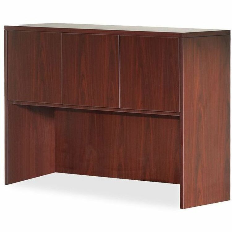 Lorell Hutch w/Door, 60" x 15" x 42-1/2", Mahogany (LLR69912)