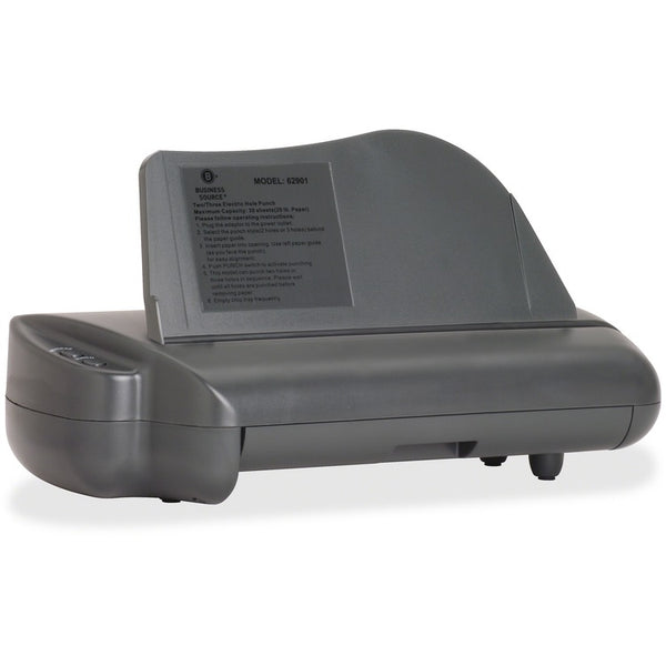 Business Source 3-Hole Punch, Electric, 30 Sheet Cap, Gray (BSN62901) Each