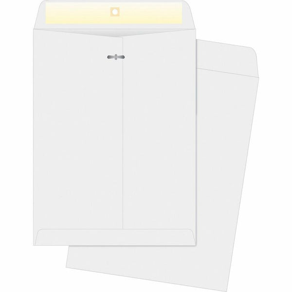 Business Source Clasp Envelopes, 10" x 13", 100/BX, White (BSN04423) Box of 100