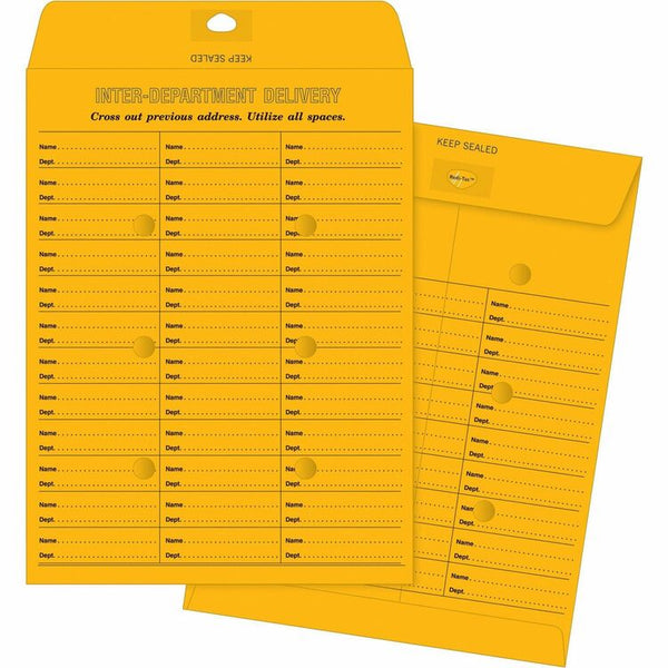 Business Source Envelopes, Inter-Dept, Stand, No.28, 10" x 13", 100/BX, BKFT (BSN04547) Box of 100