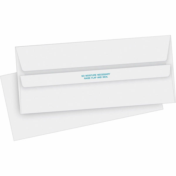 Business Source Self Seal Envelope, Reg, Plain, No. 10, 4-1/2" x 9-1/2", 500/BX, WE (BSN04644) Box of 500