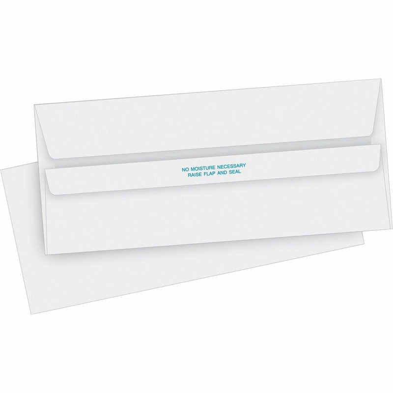 Business Source Self Seal Envelope, Reg, Plain, No. 10, 4-1/2" x 9-1/2", 500/BX, WE (BSN04644) Box of 500