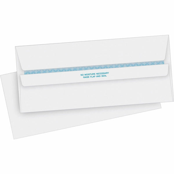 Business Source Self Seal Envelope, Sec TinT, Reg, No. 10, 4-1/2" x 9-1/2", 500/BX, WE (BSN04645) Box of 500