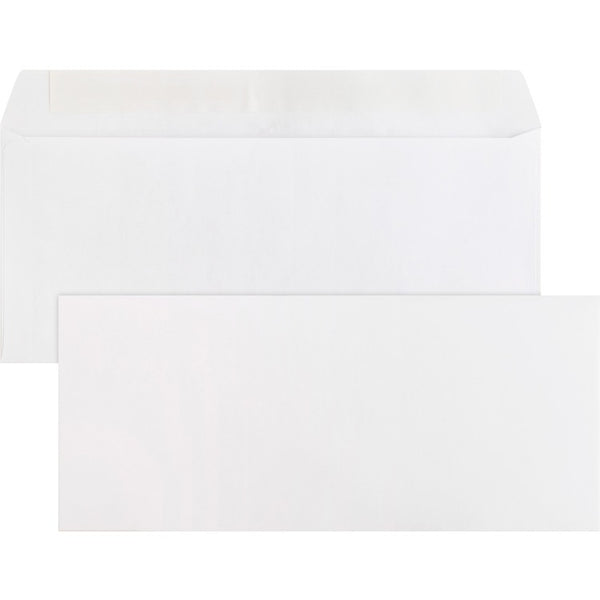 Business Source Peel/Seal Envelope, Reg, Plain, No. 10, 4-1/2" x 9-1/2", 500/BX, WE (BSN04646) Box of 500