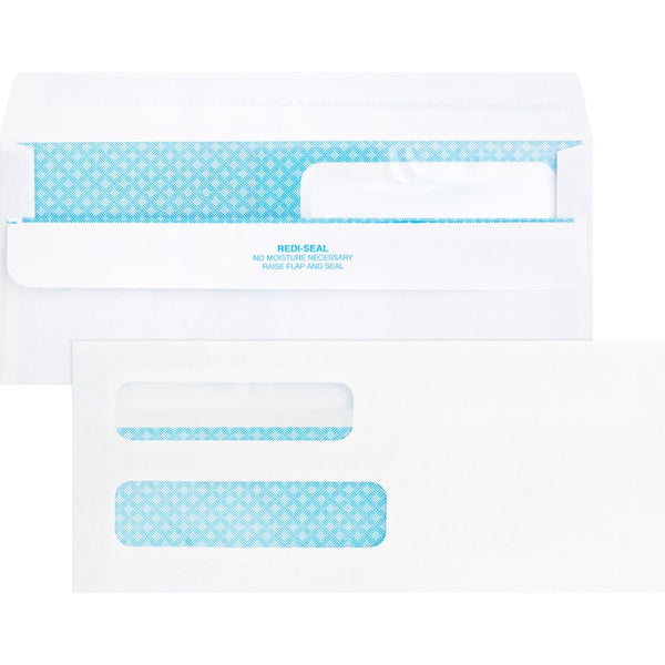 Business Source Envelope, Dbl Win, No. 8-5/8", 3-5/8" x 8-5/8", 500/BX, WE (BSN04650) Box of 500