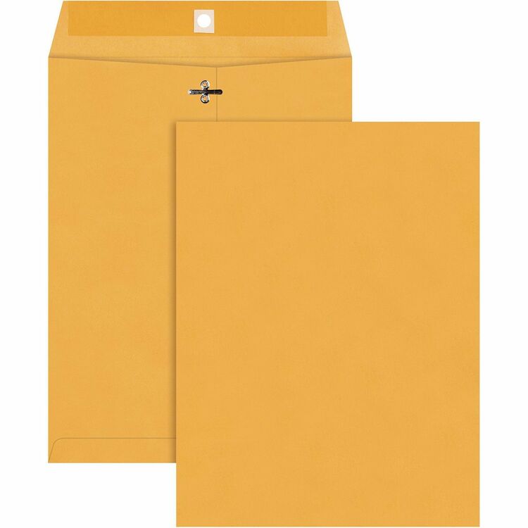 Quality Park Clasp Envelopes, Hi-Bulk, 9" x 12", 100/BX, Kraft (QUA37891) Box of 100