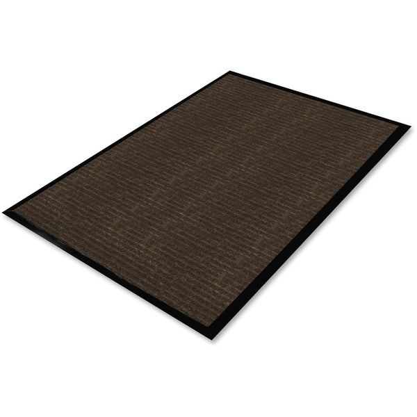 Genuine Joe Dual Rib Carpet Surface, Vinyl Backing, 3' x 5', Chocolate (GJO02400)