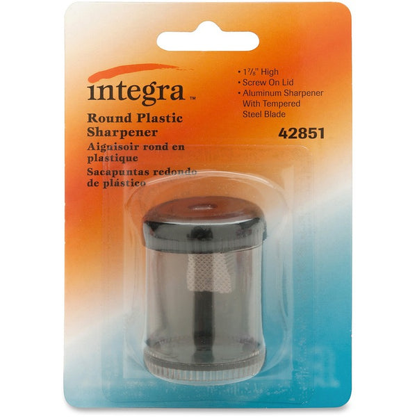 Integra Pencil Sharpener, Round, Desk, 1-7/8", Smoke (ITA42851)