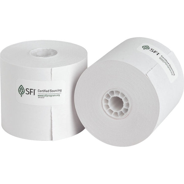 Business Source Paper Roll, Single Ply, Bond, 2-1/4" x 126', 100RL/CT, WE (BSN31821) Carton of 100