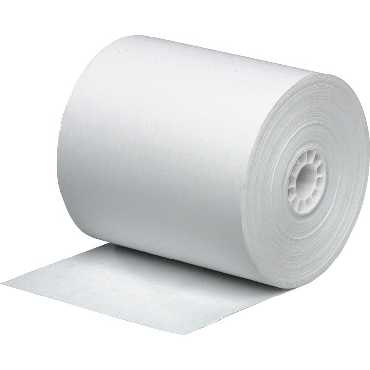 Business Source Paper Roll, Single Ply, Bond, 3" x 165", 12 Rolls/Pack, White (BSN31827) Pack of 12