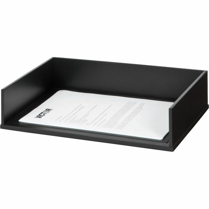 Victor Stacking Letter Tray, 13" x 10-9/16" x 3-1/4", Midnight Black (VCT11545) Each