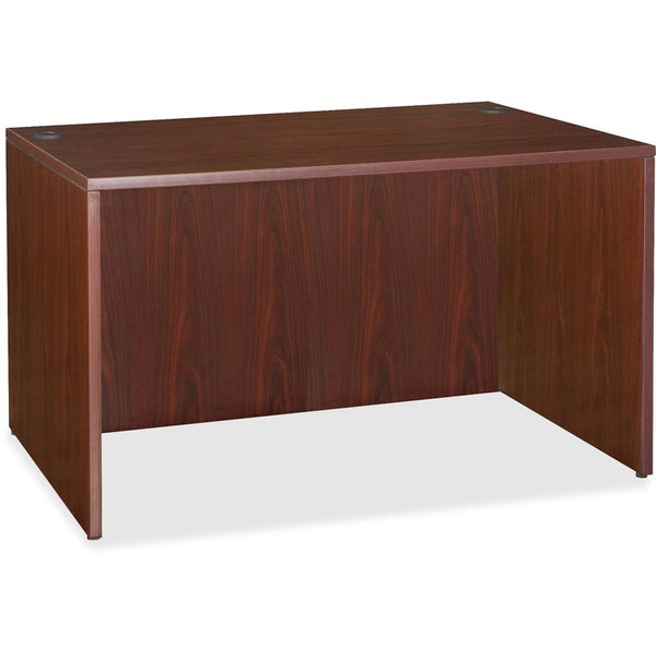 Lorell Essentials Laminate Desk, 47.3" x 23.6" x 29.5", Mahogany (LLR69375)