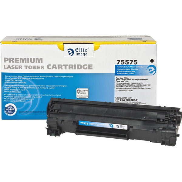 Elite Image Remanufactured Toner Cartridge, Alternative for HP 85A (CE285A), Laser, 1600 Pages, Black, 1 Each (ELI75575) Each