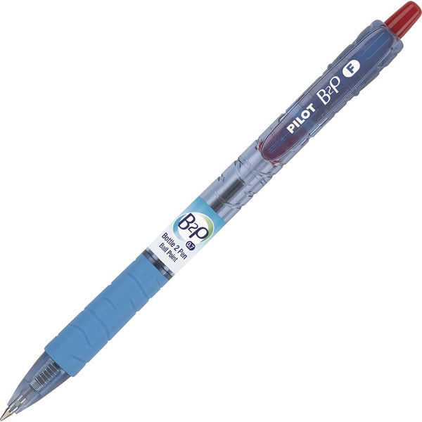 Pilot Ballpoint Pen, Retractable, Rubber Grip, Fine Pt, RD Ink (PIL32602)