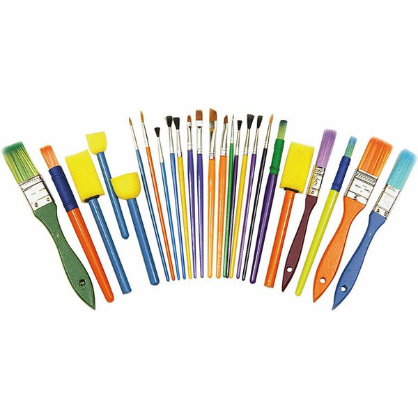 Creativity Street Starter Brush Set, 25 Brushes, Assorted (PAC5180) Pack of 25