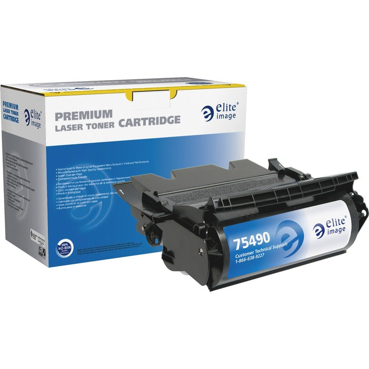 Elite Image Remanufactured MICR Toner Cartridge, Alternative for Lexmark (64015HA), Laser, 21000 Pages, Black, 1 Each (ELI75490) Each