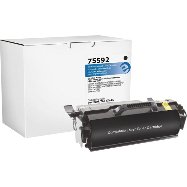 Elite Image Remanufactured Toner Cartridge, Alternative for Lexmark (T654X11A), Laser, 36000 Pages, Black, 1 Each (ELI75592) Each
