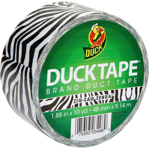 Duck Brand Duct Tape, 1.88" x 10 yards, Black/White (DUC1398132RL) 1 Roll