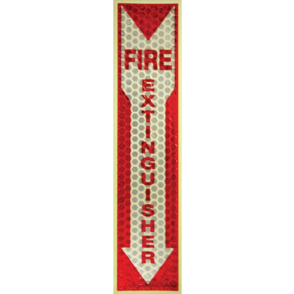 Miller's Creek Fire Extinguisher Sign, Glow in Dark, 1&quot;x4&quot;x16-3/4&quot;, RD/WE (MLE151833) Each