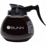 BUNN 64 oz. Black Handle Glass Decanter (BUN424000101) Each