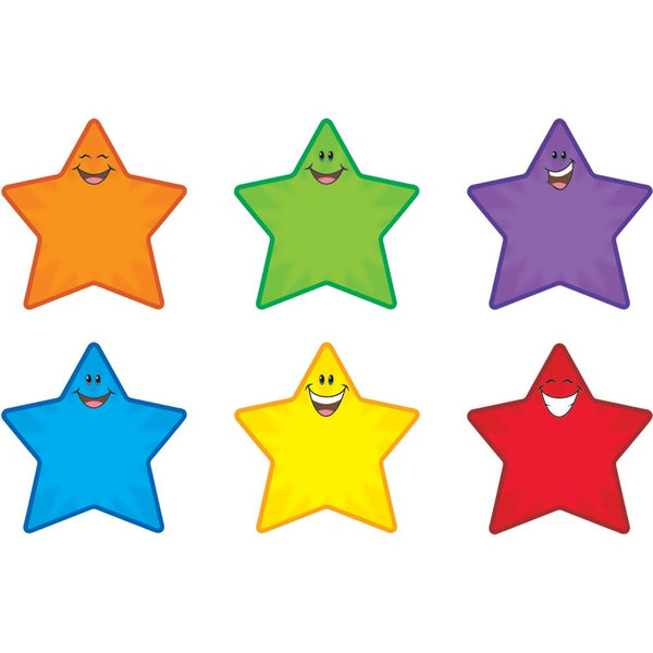 Trend Accents, Star Smiles Classic, 5-1/2" Tall, 36/PK, Multi (TEPT10907) Pack of 36