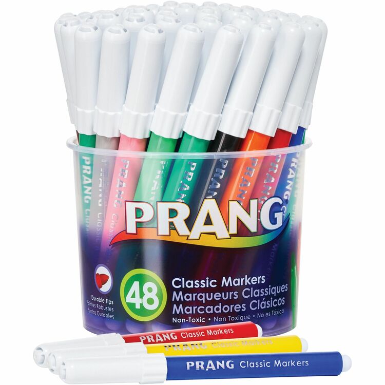 Prang Classic Art Markers, Fine Point, 48 Assorted Colors, 48/Set (DIX80848) 1 Set