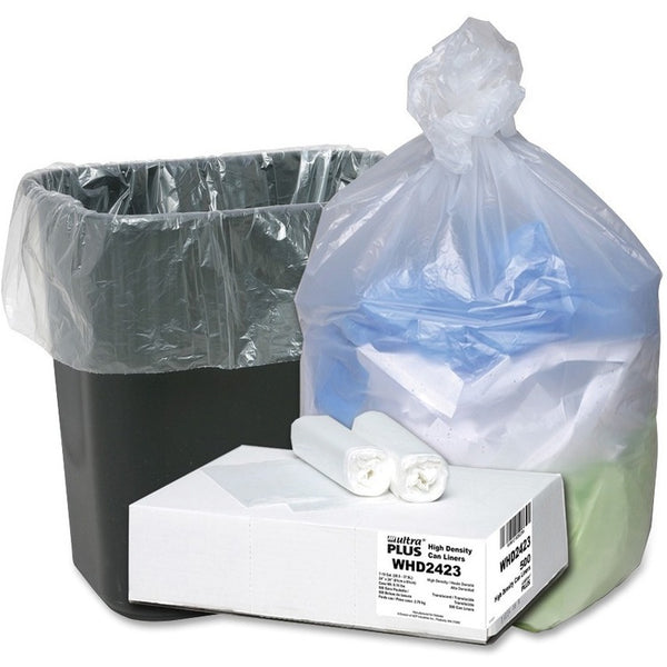 Berry Can Liners, 7-10 Gallon, 24" x 24", 500/CT, Translucent (WBIWHD2423) Carton of 500