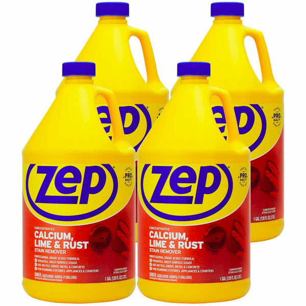 Zep Calcium, Lime & Rust Stain Remover, Concentrate, 128 fl oz (4 quart), Yellow (ZPEZUCAL128) Each