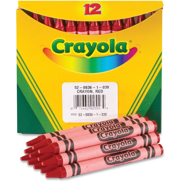 Crayola Bulk Crayons, 12/BX, Red (CYO520836038) Box of 12