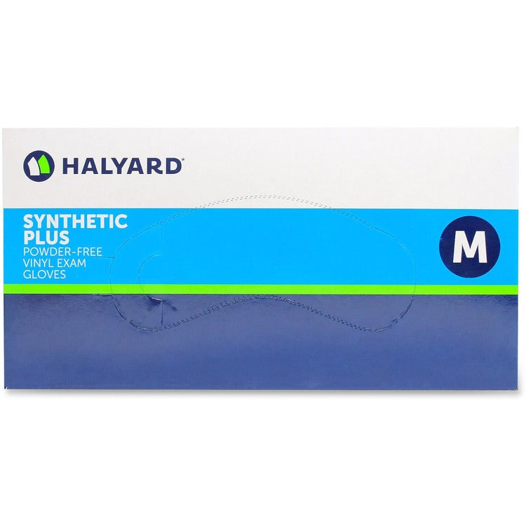 Halyard 55032 Clear Powder Free Synthetic Exam Gloves, Medium (HLY55032) Box of 100