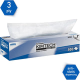 KIMTECH Delicate Task Wipers, Pop-Up Box, For Laboratory, Absorbent, White/, 1 Box (KCC34743) Each