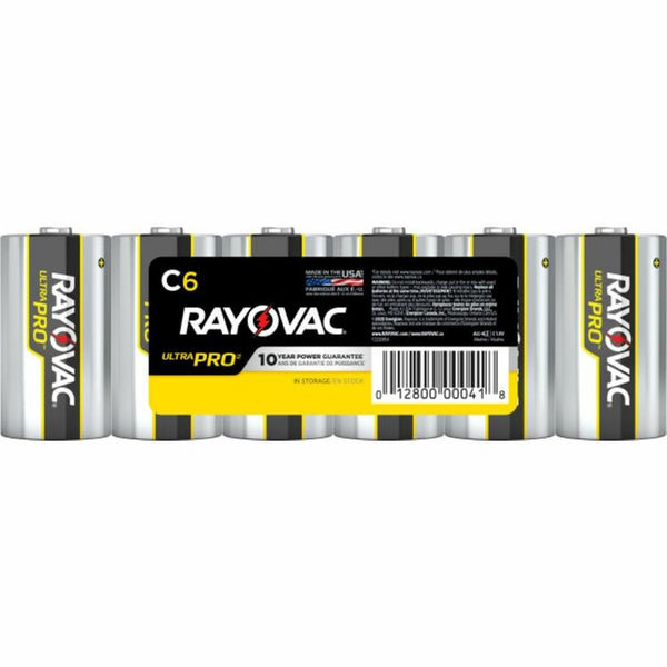 Rayovac Ultra Pro Alkaline C Batteries, 6/Pack (RAYALC6J) Pack of 6