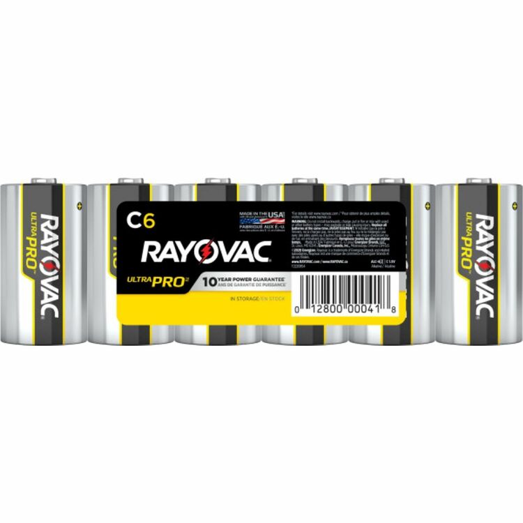 Rayovac Ultra Pro Alkaline C Batteries, 6/Pack (RAYALC6J) Pack of 6