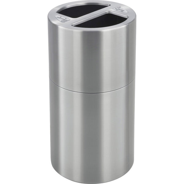 Safco Dual Recycling Receptacle, 30 gal, Stainless Steel (SAF9931SS)