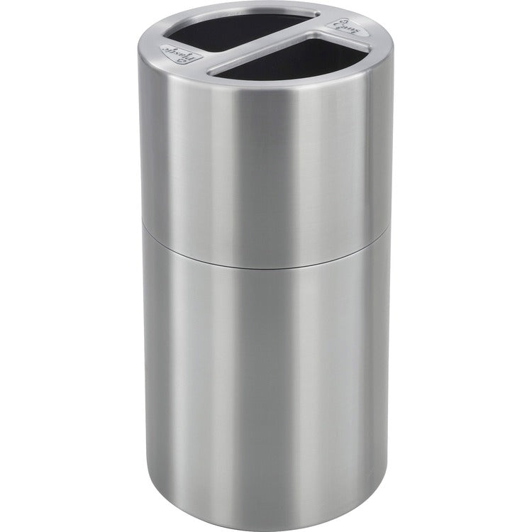 Safco Dual Recycling Receptacle, 30 gal, Stainless Steel (SAF9931SS)