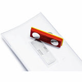 DURABLE Click Fold Magnet Badge Holder, 2.9" x 3.8" x 0.3", Polypropylene, Clear, 1 Pack (DBL821519) 1 Pack
