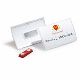 DURABLE Click Fold Magnet Badge Holder, 2.9" x 3.8" x 0.3", Polypropylene, Clear, 1 Pack (DBL821519) 1 Pack