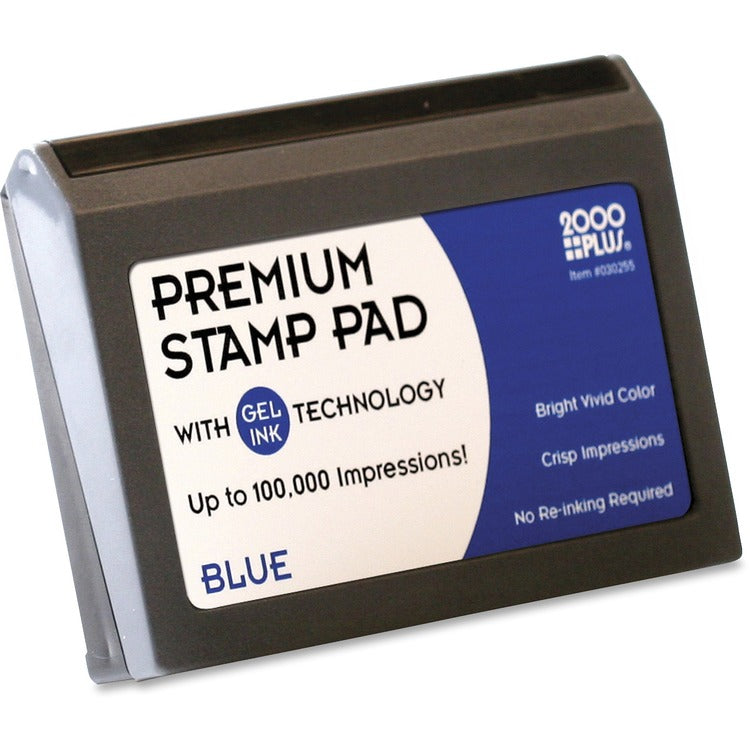 COSCO Microgel Stamp Pad for 2000 PLUS, 2 3/4 x 4 1/4, Blue (COS030255) Each