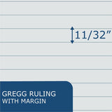 Roaring Spring EnviroShades Steno Notepad, White Cover, Gregg Rule, (80) Gray 6 x 9 Sheets, 4/Pack (ROA12274) Pack of 4