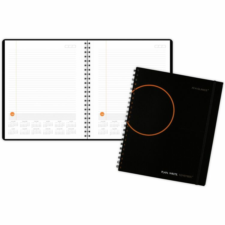 At-A-Glance Plan. Write. Remember. Notebook with Reference Calendar, 8 9/16 x 11, Black (AAG70620905)