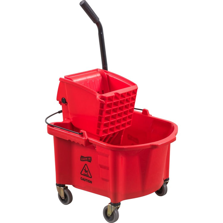 Genuine Joe Mob Bucket/Wringer Combo, 26qt., Red (GJO18800)