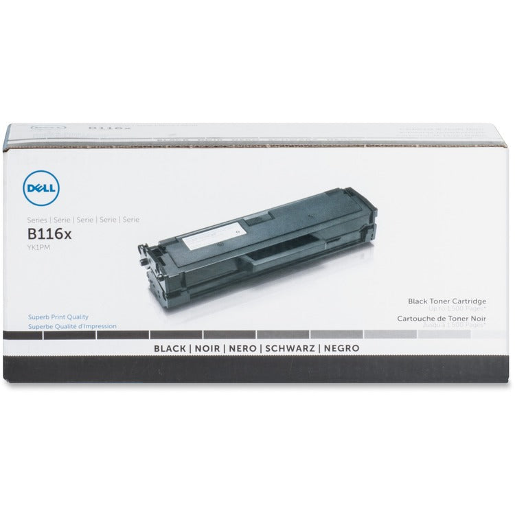 Dell Toner Cartridge, f/1160/1165, 1500 Page Yield, BK (DLLYK1PM) Each