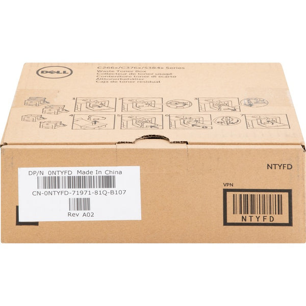 Dell Toner Waste Container, f/ C2660, 30,000 Page Yield, Black (DLLNTYFD) Each