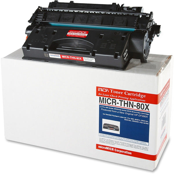 microMICR Remanufactured, Alternative for HP 80X MICR, Laser, High Yield, 6900 Pages, Black, 1 Each (MCMMICRTHN80X) Each
