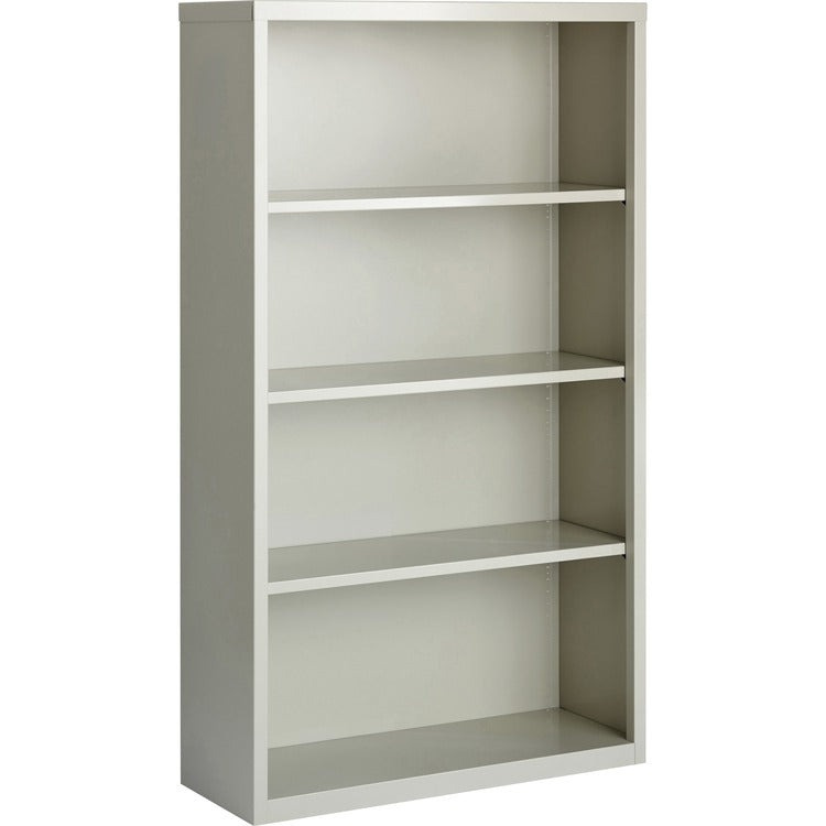 Lorell 4-Shelf Bookcase, Light Gray (LLR41286)