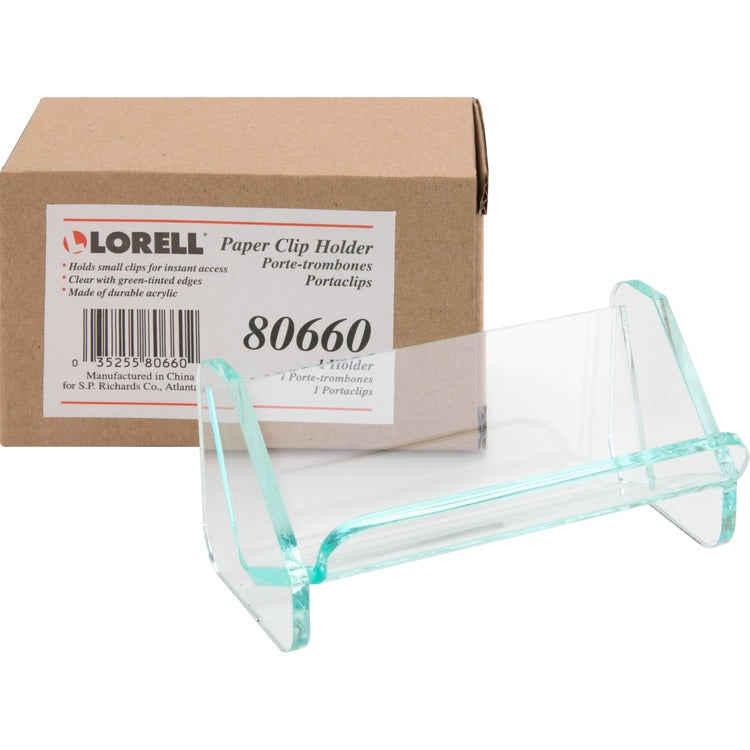 Lorell Paper Clip Holder, Green Edge (LLR80660)